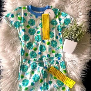 Noomie 4T blue lollipop 2 piece PJ.